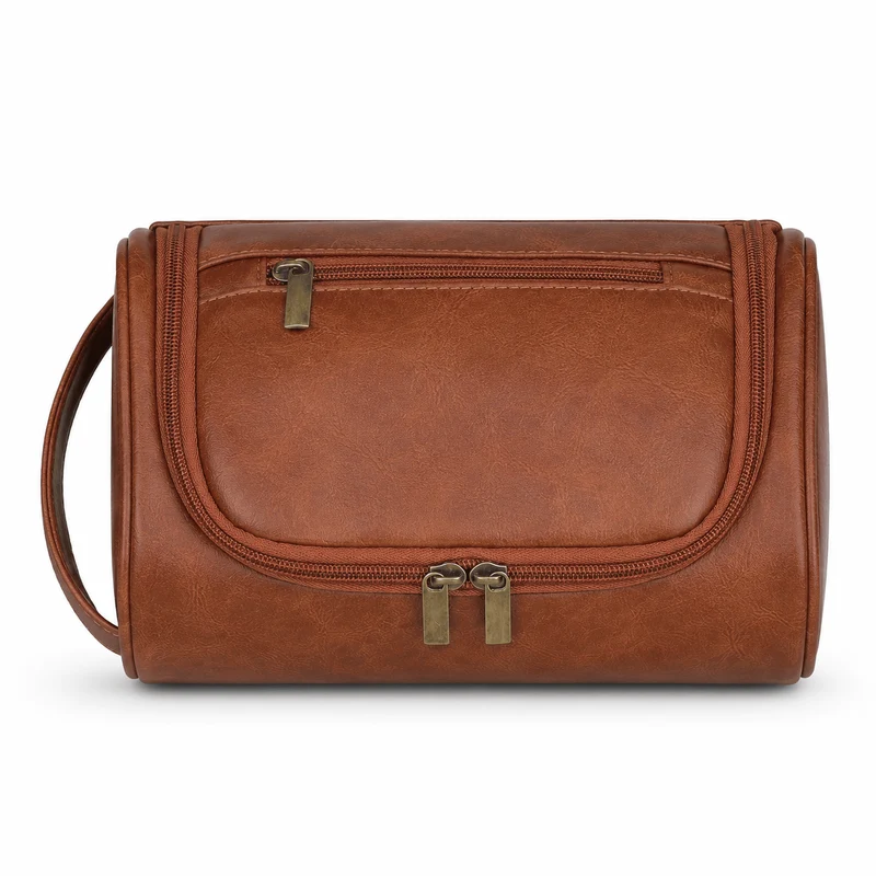 Grande Trousse De Toilette Homme En Cuir