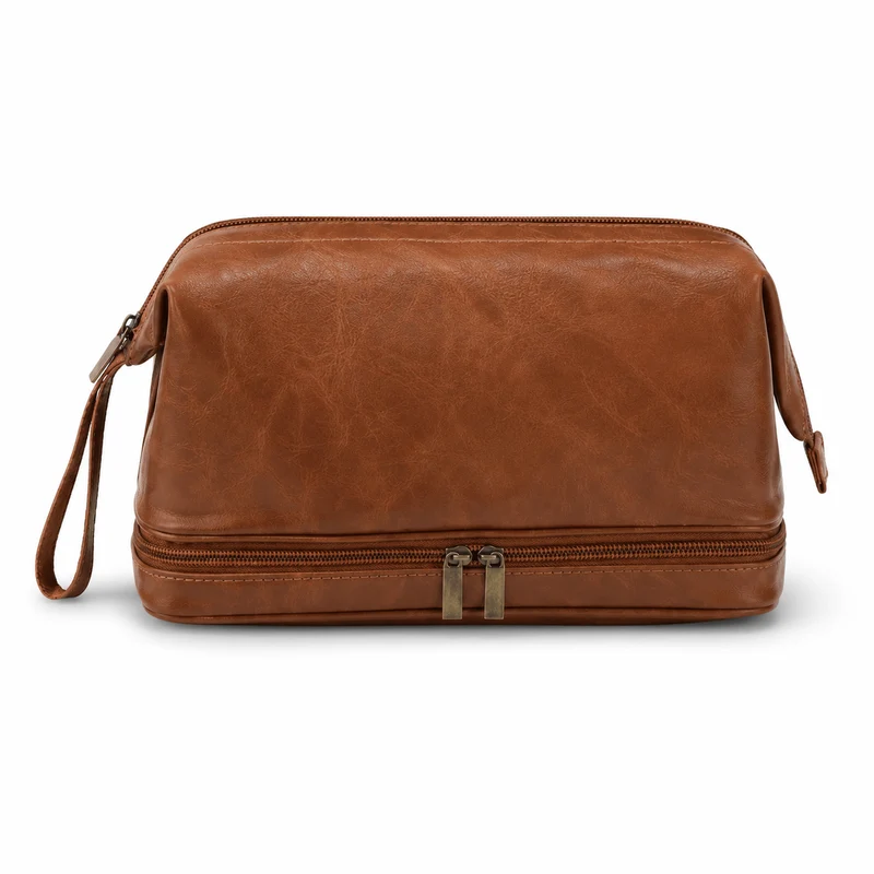 Grande Trousse De Toilette Cuir Homme Élégante