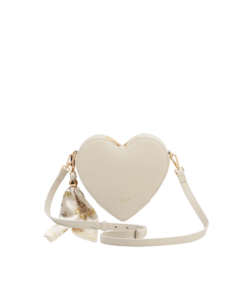 Heart Crossbody Bag in Stone