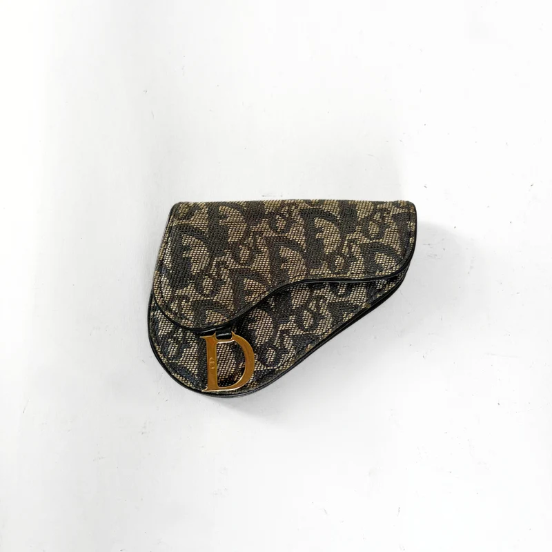 Dior Portefeuille Saddle en toile oblique