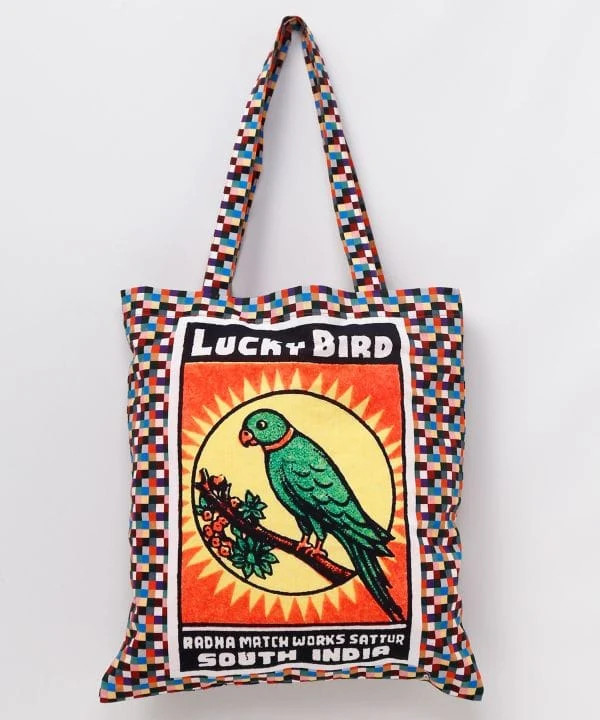 Sac cabas à imprimé boîte d'allumettes style rétro