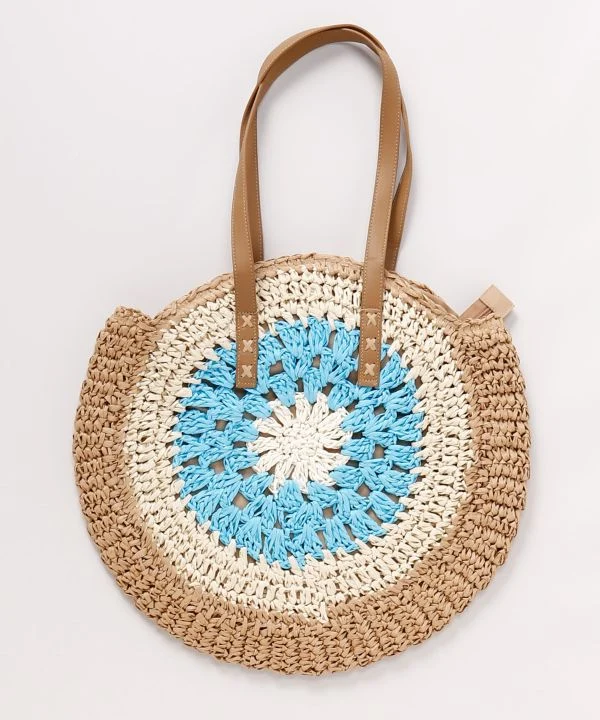 Sac à motif de cercles tissés