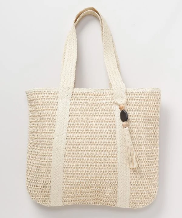 Sac fourre-tout à pompons tissés