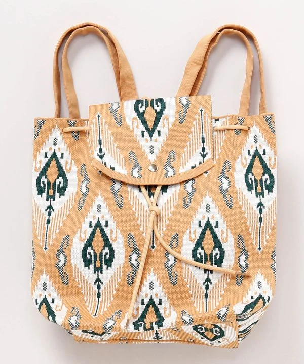 Sac bandoulière à motif géométrique