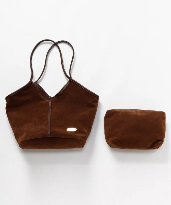Sac cabas en suédine avec pochette