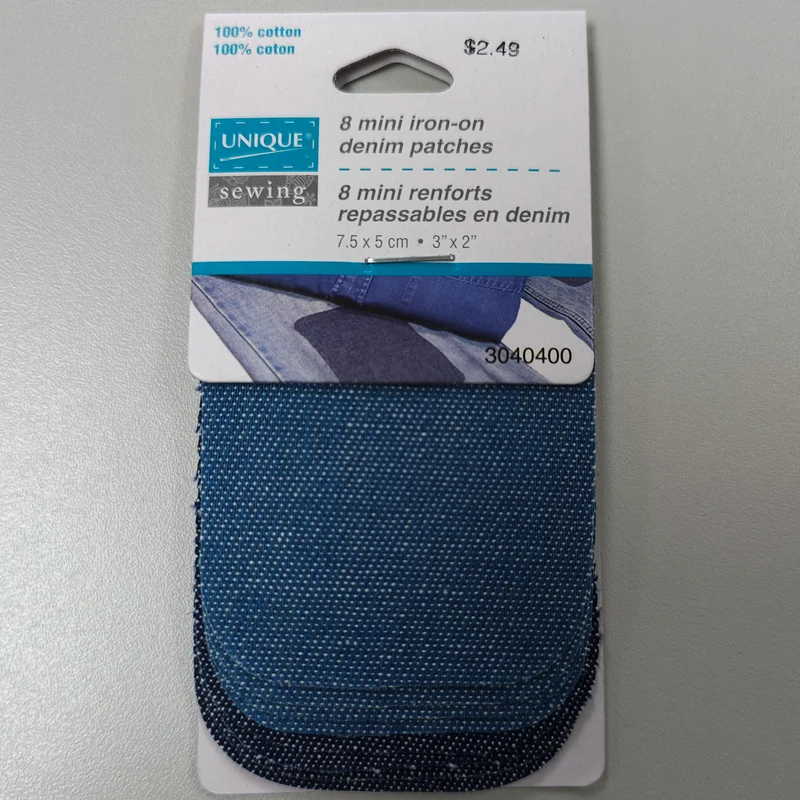 UNIQUE | Mini Renforts en Denim | 5 x 7.5cm (2″ x 3″) | 8mcx