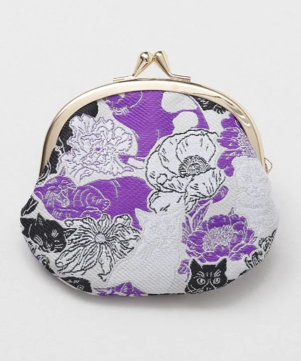 Pochette ronde NEKO to HANA - GAMAGUCHI