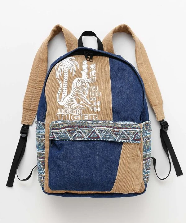 Sac à dos ethnique en denim