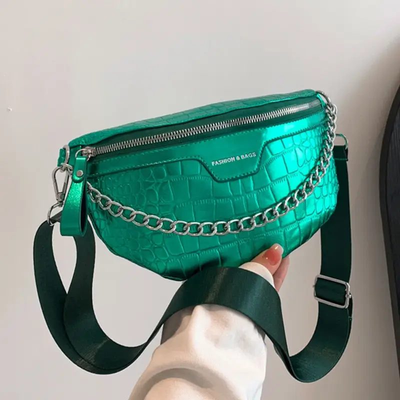 Sac Banane Vert Métallisé
