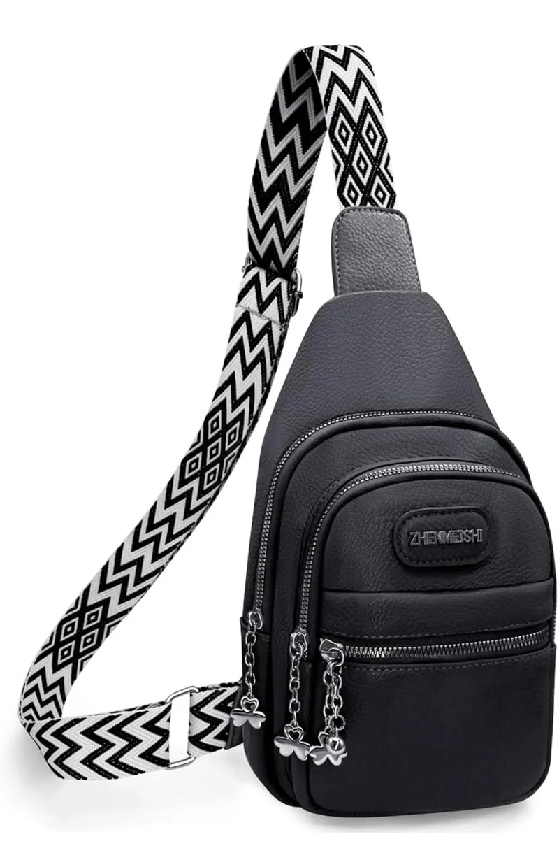 Sac de Poitrine Femme Sac à Dos Bandoulière