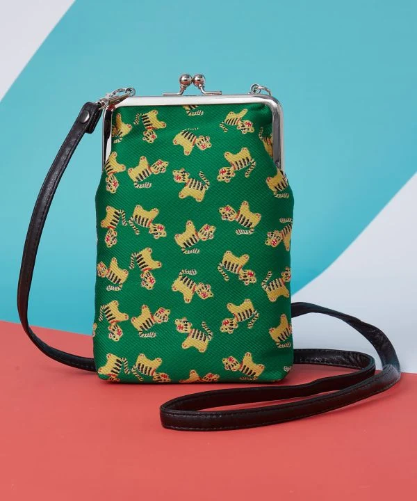 NIPPON MINGEI - Sac à bandoulière à fermoir GAMAGUCHI