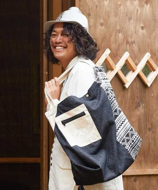 Grand sac fourre-tout en patchwork