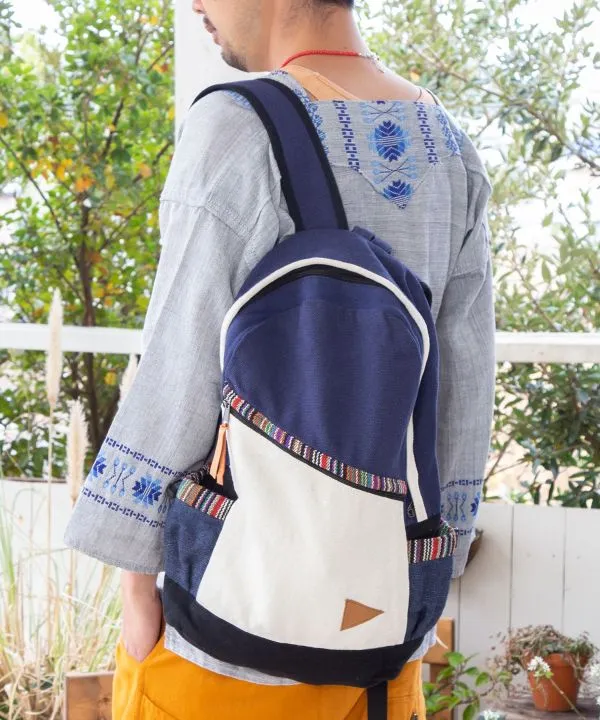 Sac à dos en coton tissé népalais