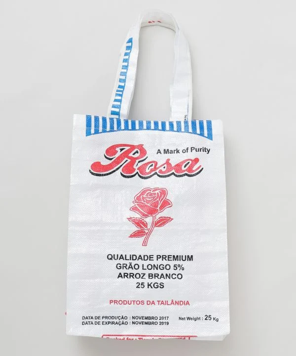 Sac fourre-tout en sac de riz recyclé