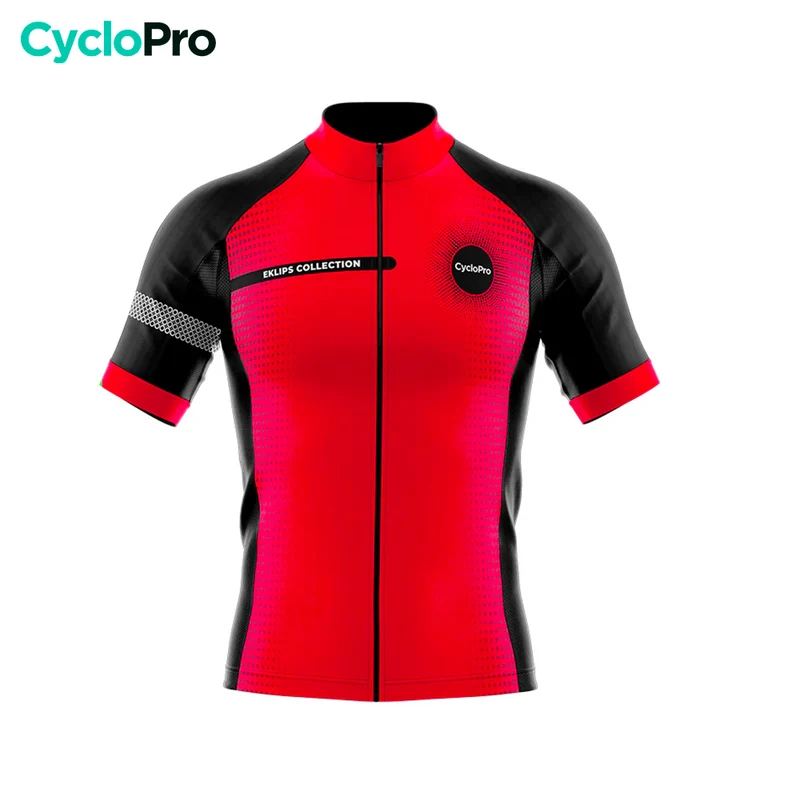 MAILLOT DE CYCLISME ROUGE - EKLIPS - DESTOCKAGE
