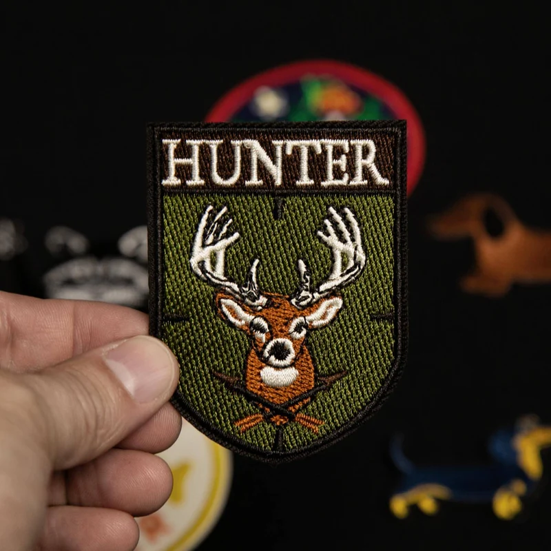 Écusson thermocollant Chasseur Cerf | Écusson brodé