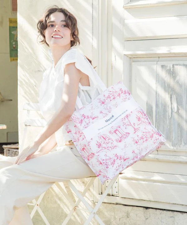 Sac fourre-tout en coton biologique imprimé français