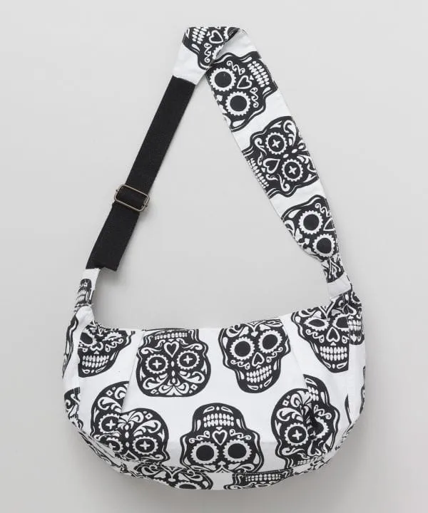 Sac bandoulière rond à motif Calavera
