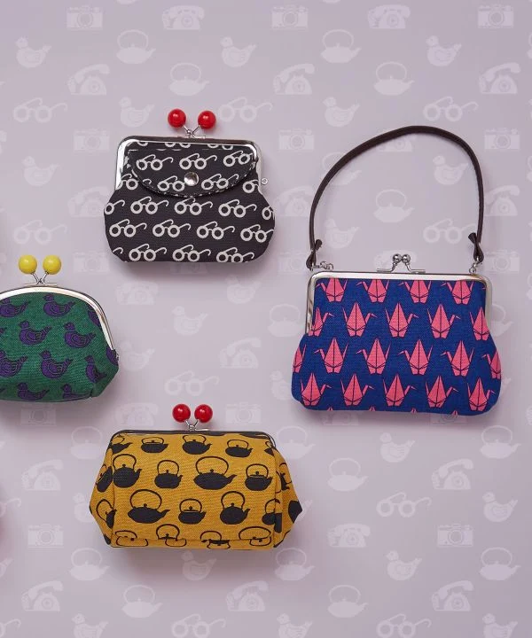 Sac à main HANPU GAMAGUCHI à motif rétro