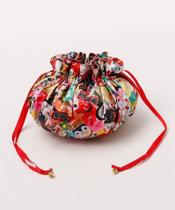 開運来福 Sac à main KINCHAKU avec cordon de serrage
