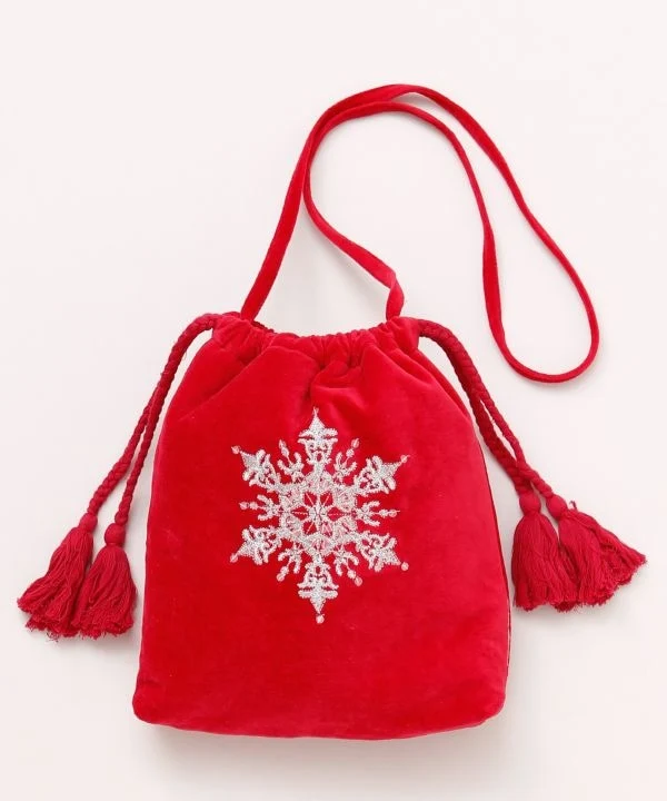 Sac à bandoulière en velours avec cordon de serrage
