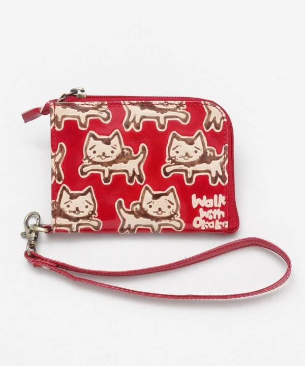Portefeuille compact en cuir de chèvre OKAKA