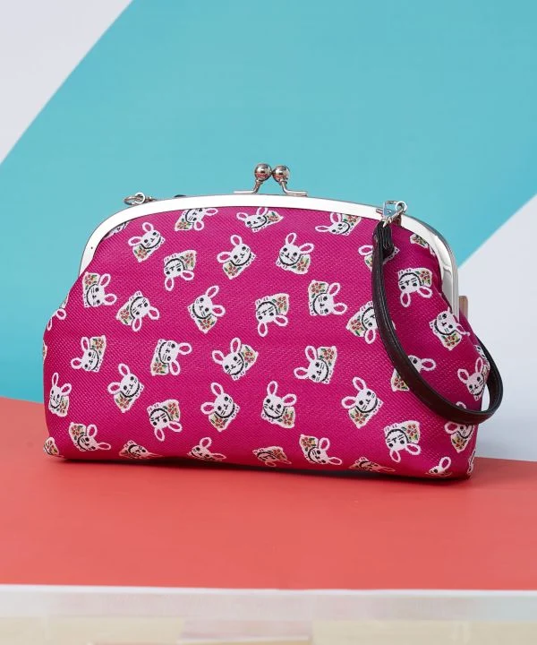NIPPON MINGEI - Sac à main à fermoir GAMAGUCHI