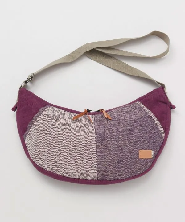 Sac à bandoulière rond en mélange de jute