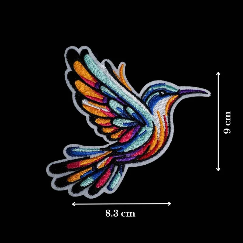 Écusson Brodé Thermocollant | Colibri Coloré