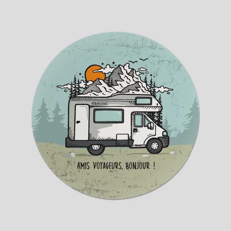 STICKER AUTOCOLLANT CAMPING-CAR 🚐