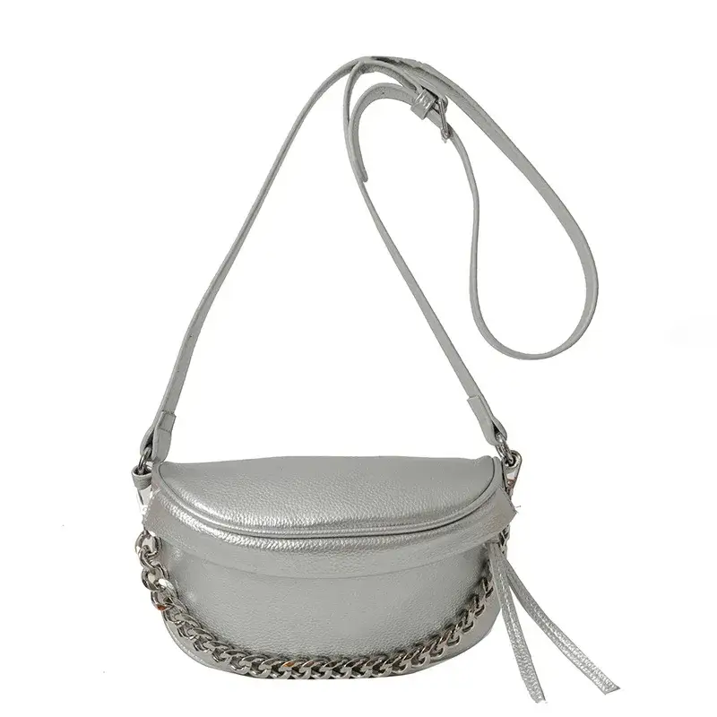 Sac Banane Argenté Femme