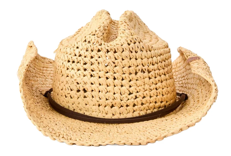 CHAPEAU DE COW-GIRL EN PAILLE COMPRIMABLE