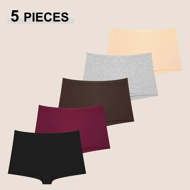 Ensemble de 5 culottes / shorty en coton sans coutures pour femme "Octet Women - Lot 5pcs Panty N745"
