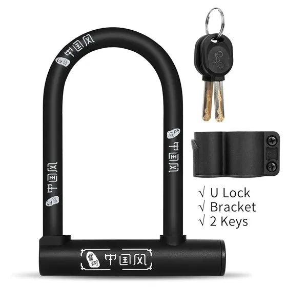 Antivol U en acier pour vélo, VTT, route, gravel "WEST BIKING - Bike U Lock"