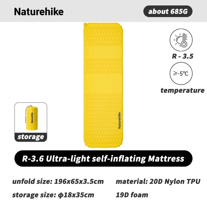 Matelas autogonflant léger R 3.5 à partir de 610g "Naturehike - CNK2550WS033"