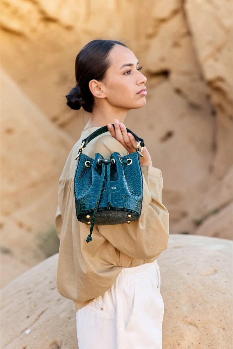 Aimmy - Sac cuir effet croco