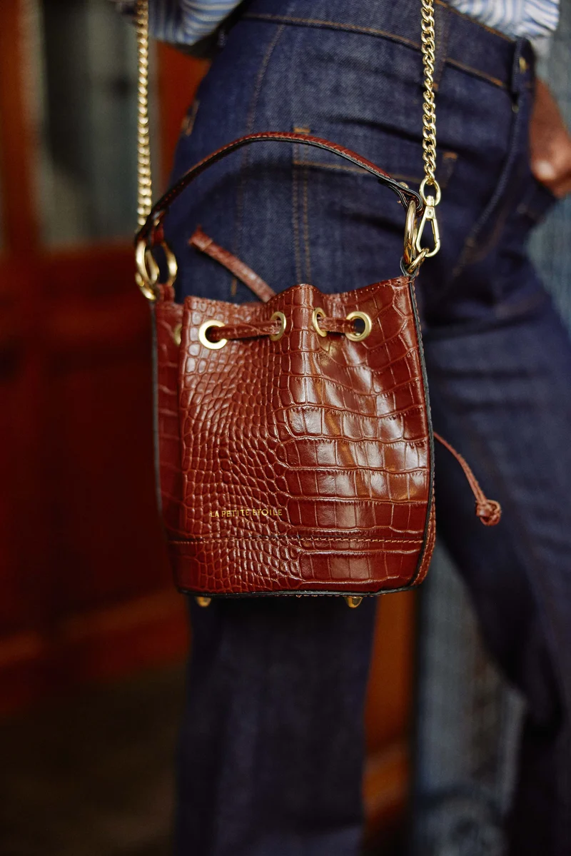 Aimmy - Sac cuir effet croco