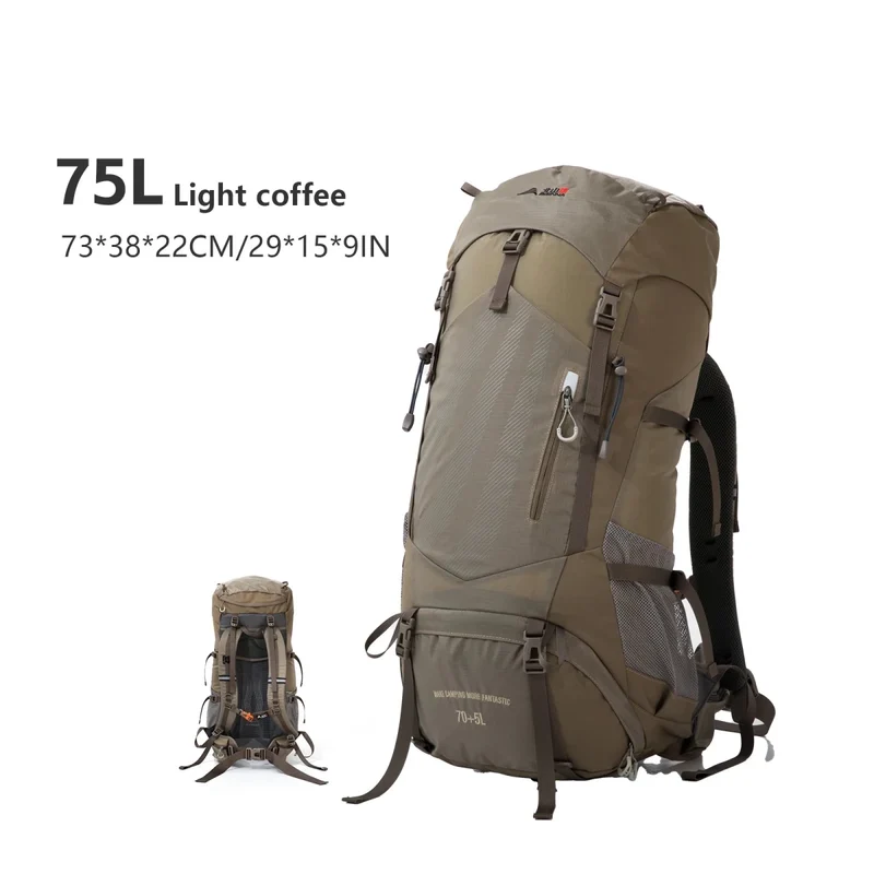 Sac à dos de trekking 1,58 kg avec housse de pluie 70L "BISINNA - B042"