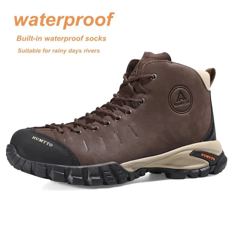 Chaussures de randonnée mid-top / bottines d'expédition 100% imperméables pour homme "HUMTTO - HT-210371A"