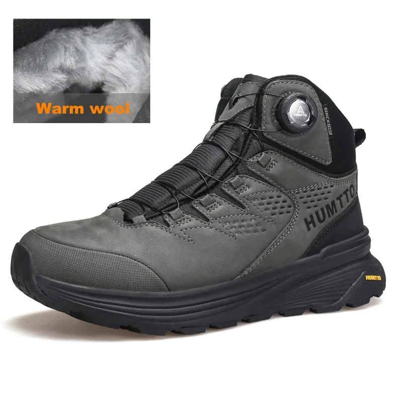 Chaussure de randonnée mid-top / bottines alpinisme avec technologie Static Waterproof et doublure polaire pour homme "HUMTTO - HT-240217C"