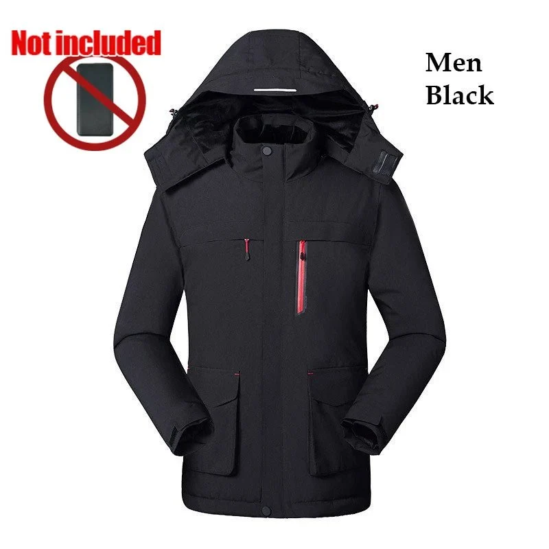 Veste chauffante / parka thermique d'hiver à 3 zones pour homme "Taurus - Smtx05"