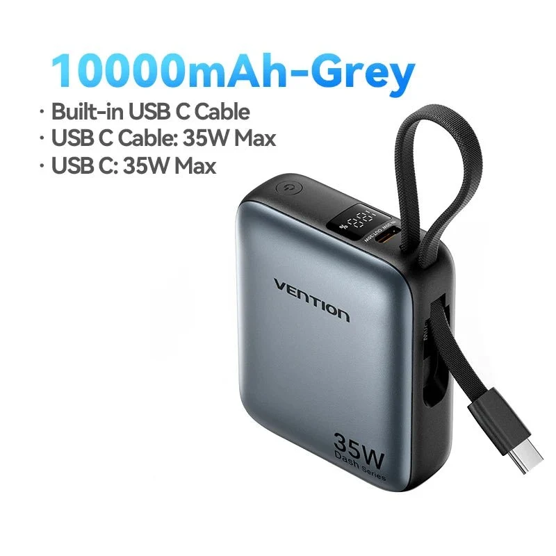 Batterie externe / powerbank 10 000 mAh à charge rapide PD35 W "Vention - Dash series"