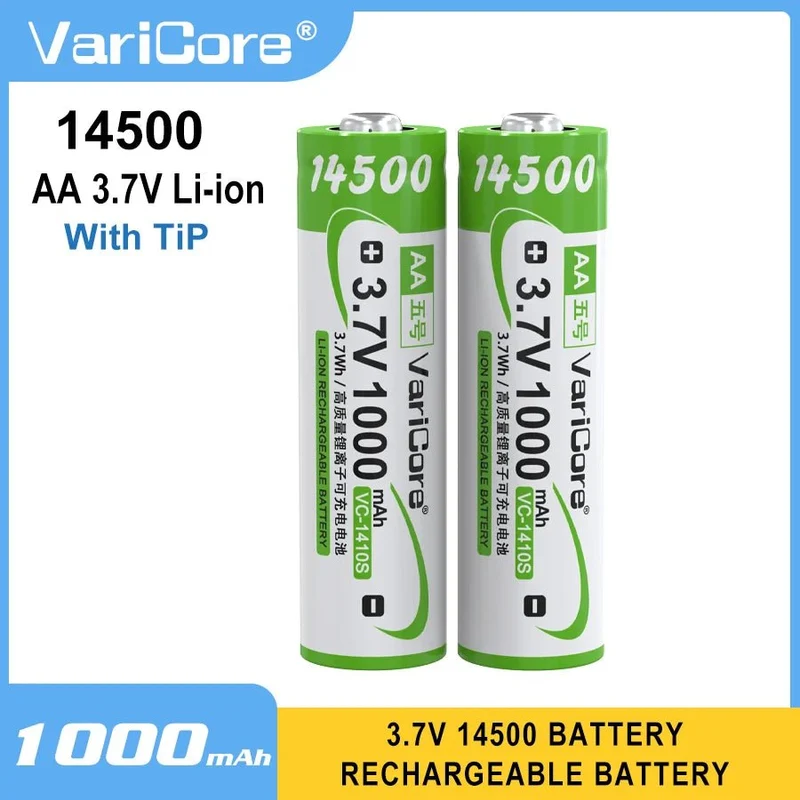 Batterie rechargeable 14500 AA 3,7 V 1000 mAh "VariCore VC-1410S"