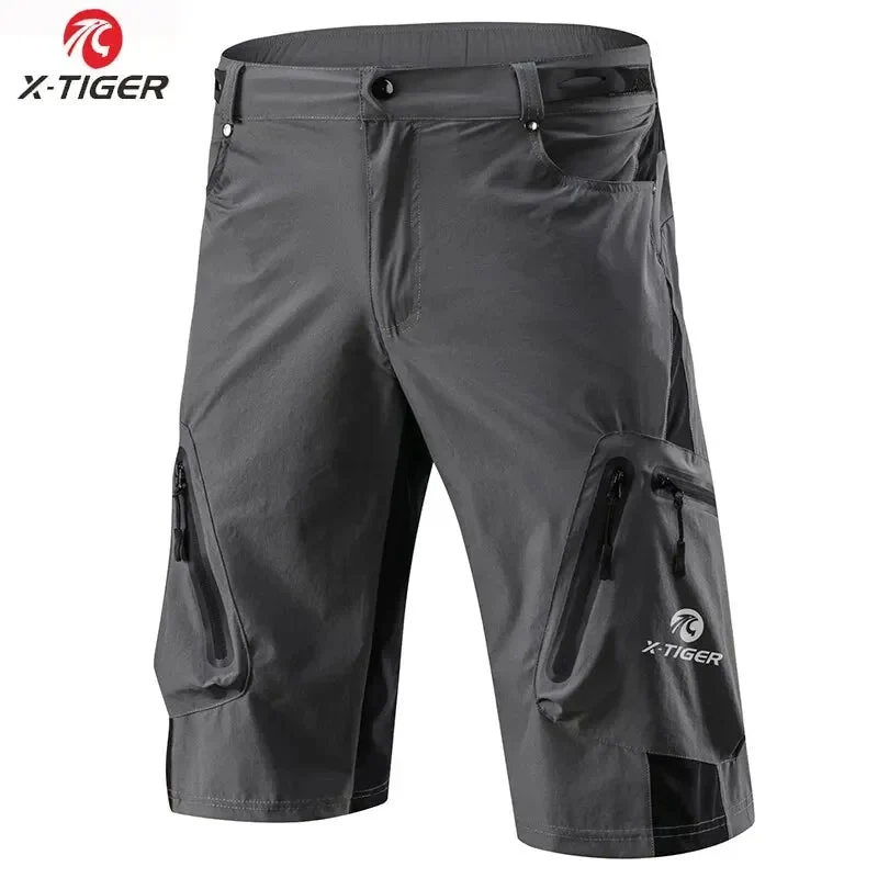 Short VTT / descente multi-poches respirant et déperlant pour adolescents et hommes "X-TIGER - MTBXT005"