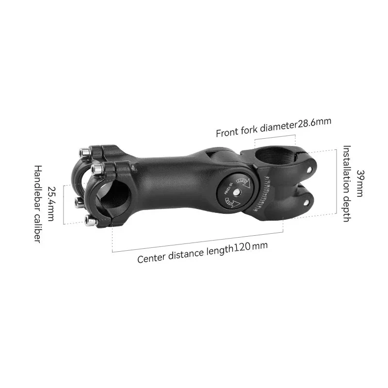 Potence vélo réglable ±60° en aluminium 25,4/31,8 mm "Probike - 6061"