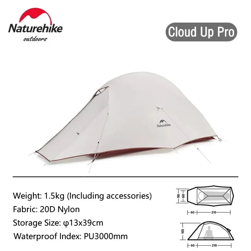Tente double-parois de bivouac ultra-légère 2 personnes & autoportante à partir de 1,36kg "Naturehike - Cloud Up Pro"