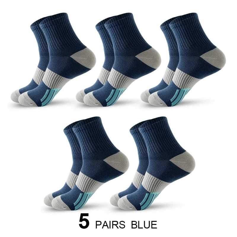 Chaussettes de sport avec coussinets, respirantes et confortables, lot de 5 paires "Eson - S026"