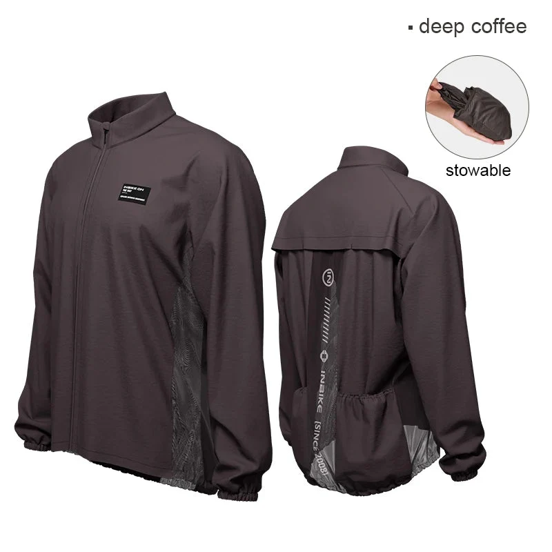 Veste coupe-vent de cyclisme SPF40+ imperméable à manches longues pour homme "INBIKE - On The Way"