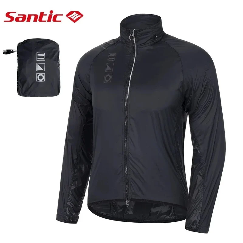 Veste de cyclisme / coupe-vent anti-UV UPF50+ avec capuche zipée "Santic - M2C07034"