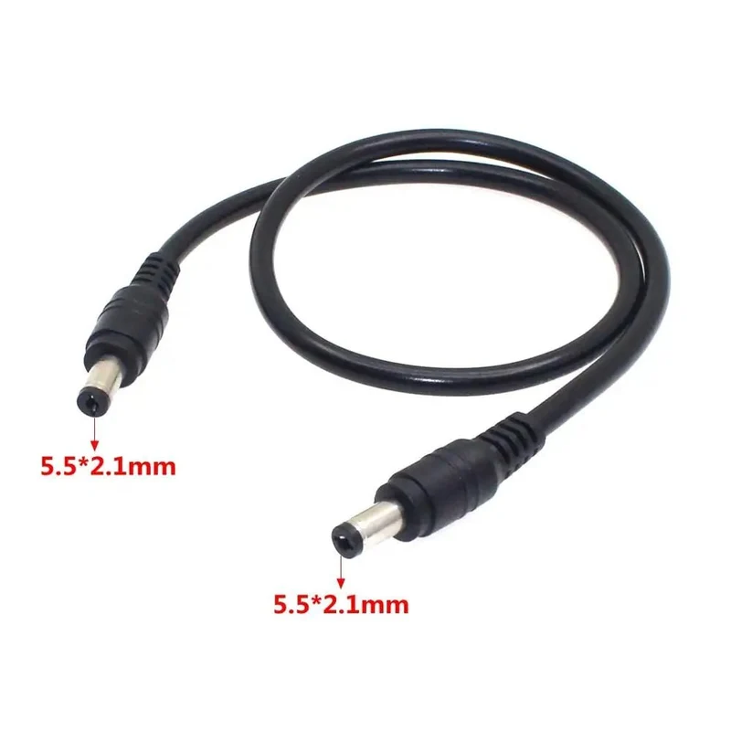 Câble adaptateur d'alimentation CC 18 AWG rallonges d'alimentation jusqu'à 3M 12V 10A "Flashfish - DC5521 mâle-mâle"